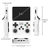 Consola R36S  Juegos Retro Portátil  Joysticks 3D Duales  Batería 3500 mAh  128GB Almacenamiento Blanca
