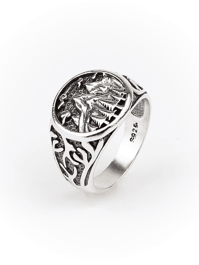 Anillo Sello Montaña 