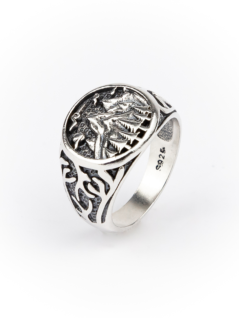 Anillo Sello Montaña  1