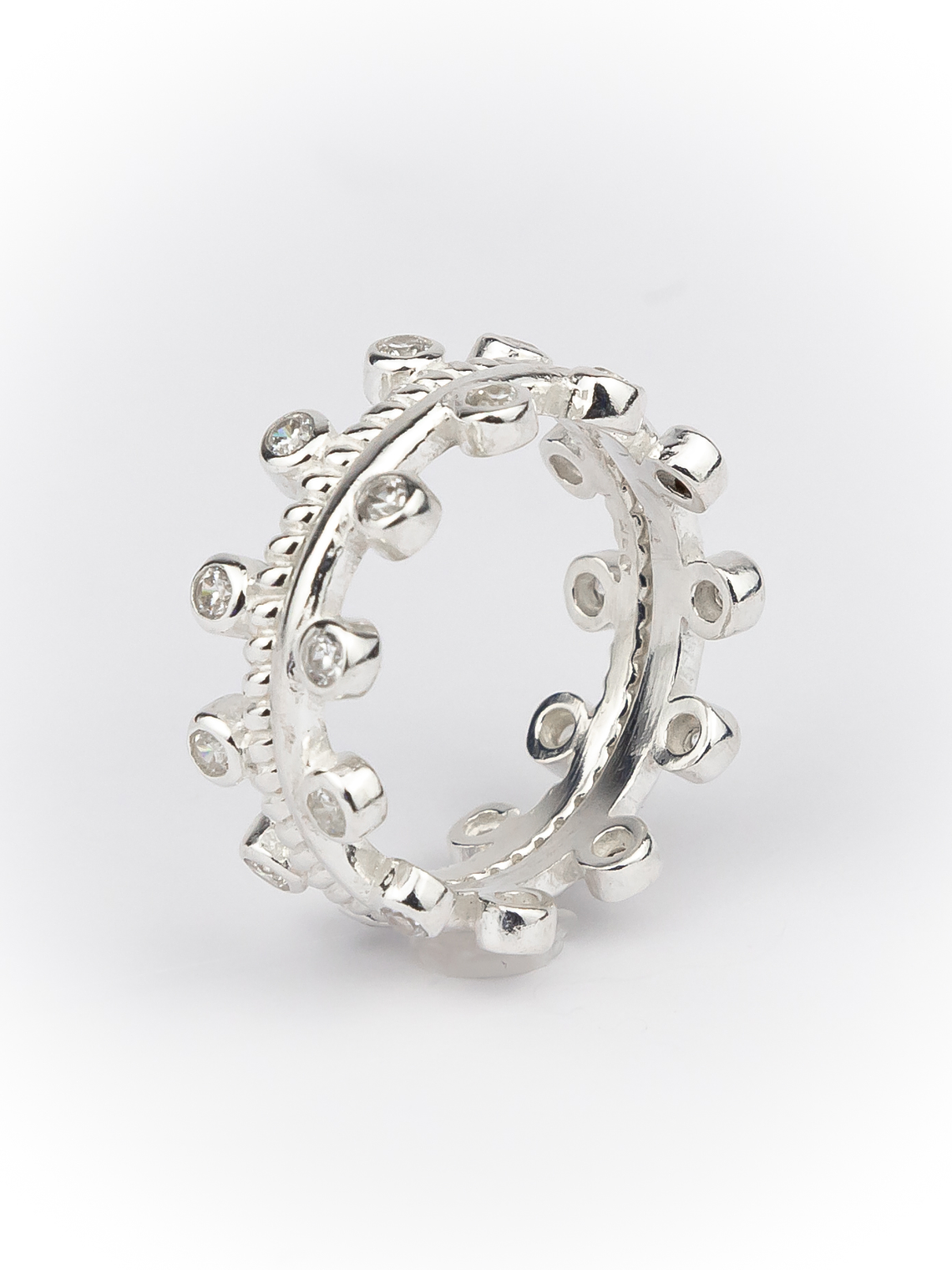 Set Anillos Apilables Topacio Blanco 2