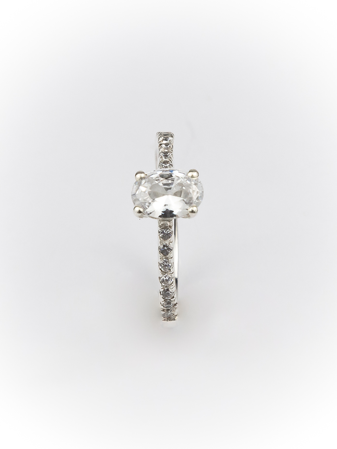 Anillo Princesa Topacio Blanco 2