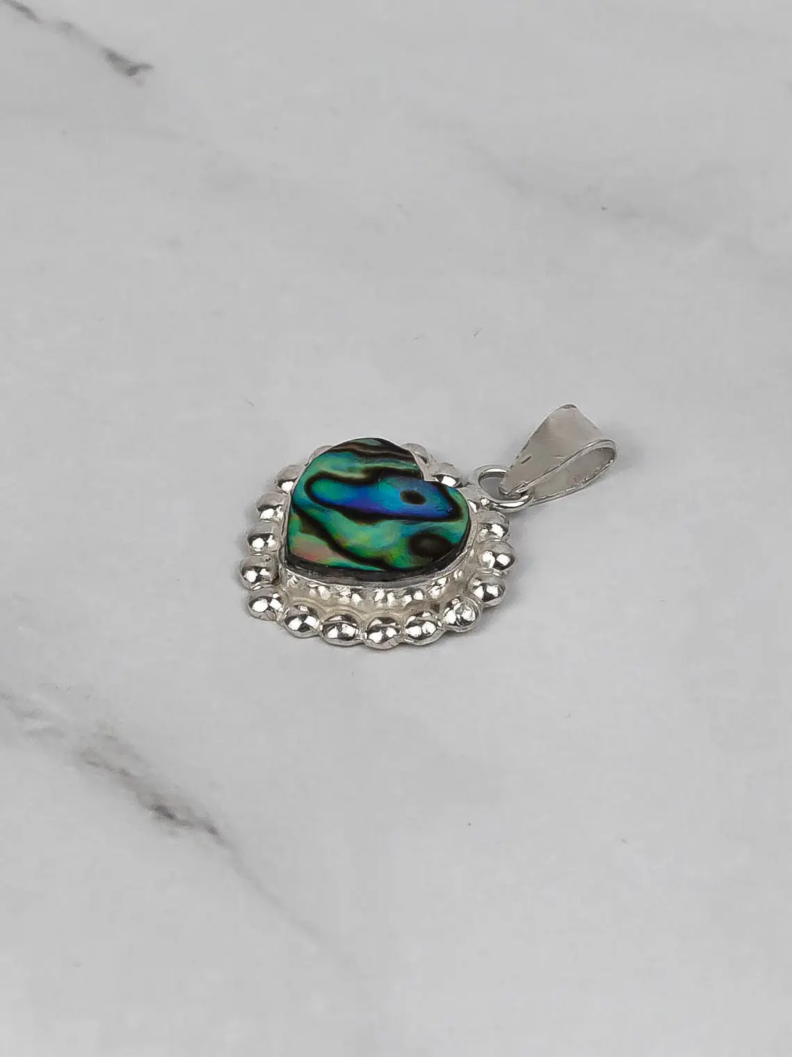 Colgante Corazón Esferas Abalone 4