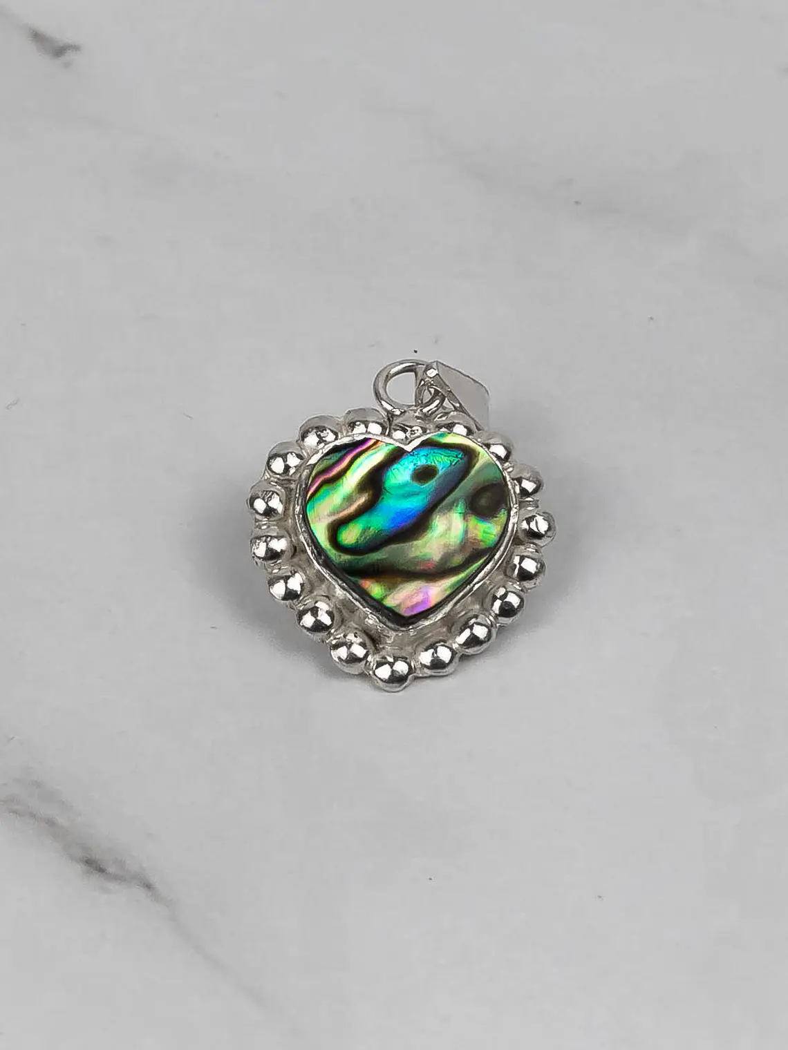 Colgante Corazón Esferas Abalone 3