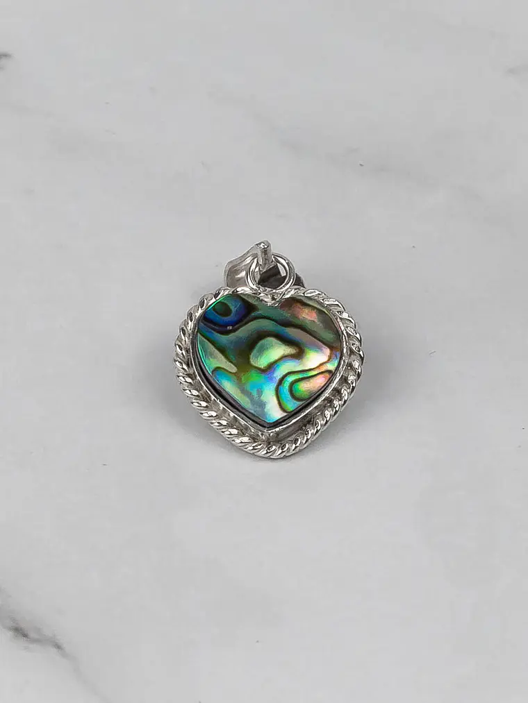 Colgante Corazón Mini Entorchado Abalone 3