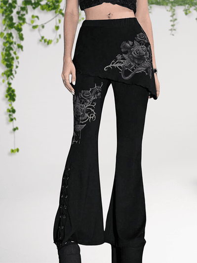 Pantalones Bootcut con Cordón 