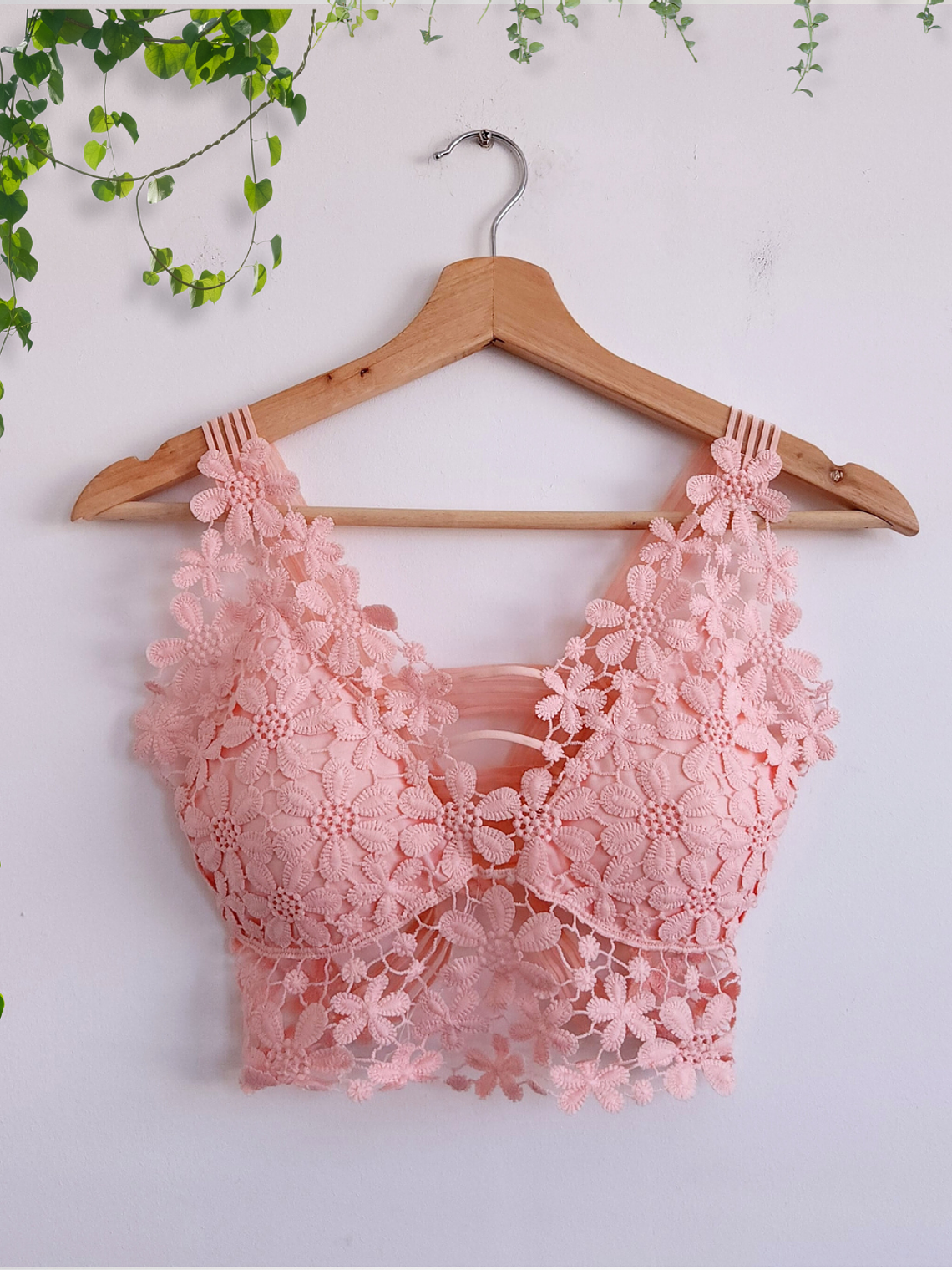 Top Crop Encaje Flores 1