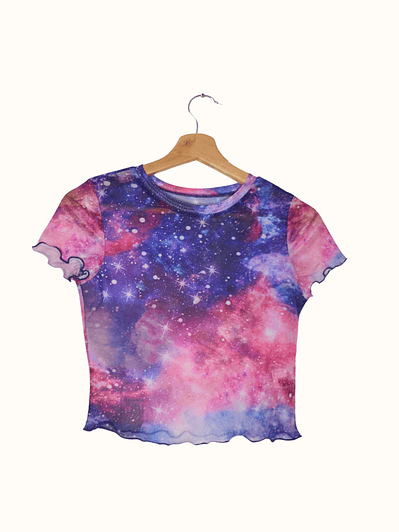 Top Crop Tie Dye Galaxy