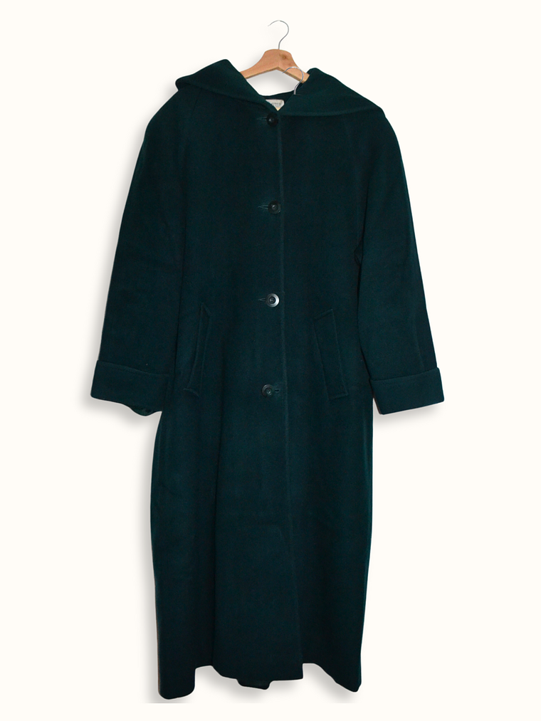 Maxi Abrigo Capucha Verde Petroleo  2
