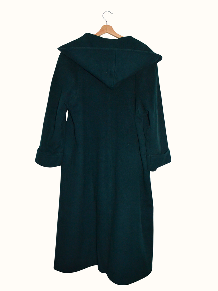 Maxi Abrigo Capucha Verde Petroleo  3