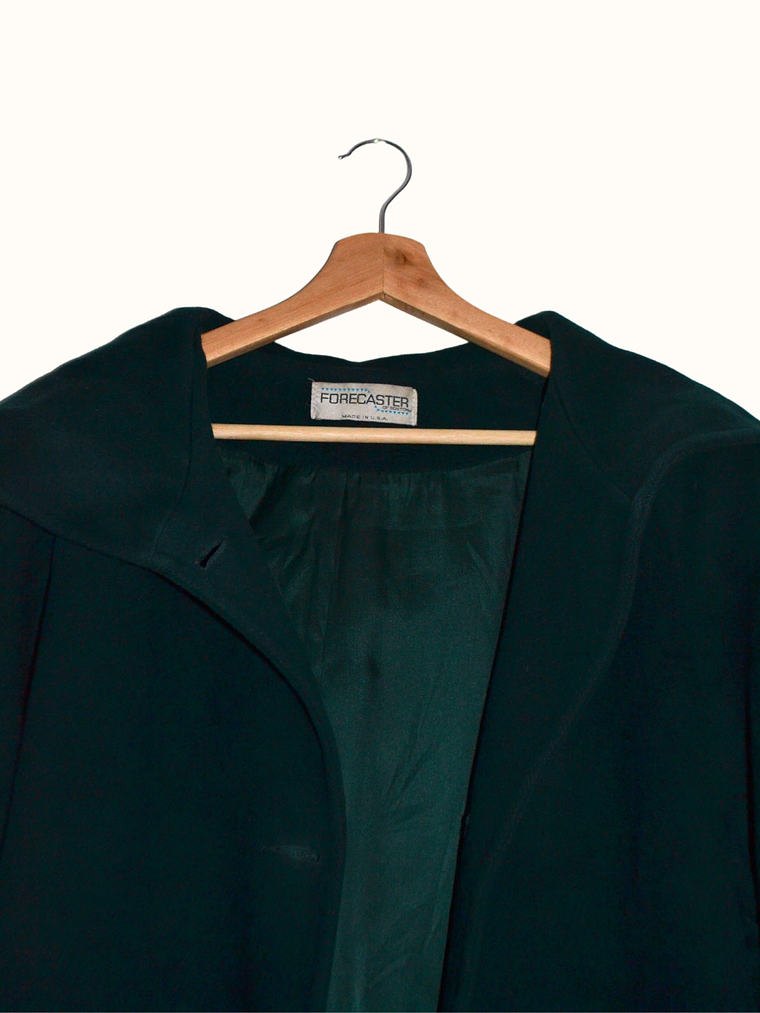 Maxi Abrigo Capucha Verde Petroleo  4