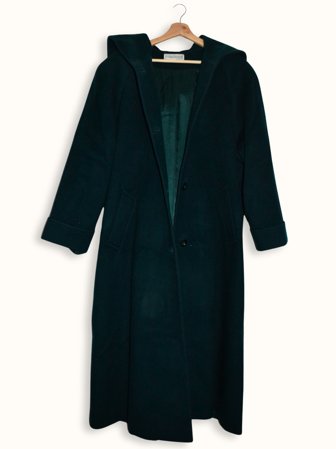 Maxi Abrigo Capucha Verde Petroleo  1