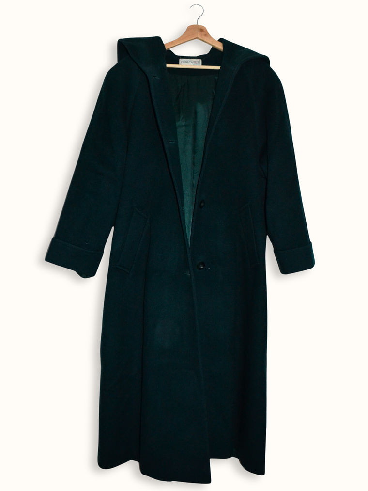 Maxi Abrigo Capucha Verde Petroleo  1