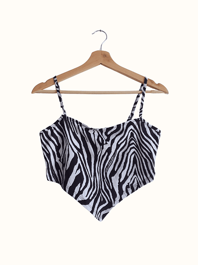 Polera Crop Zebra