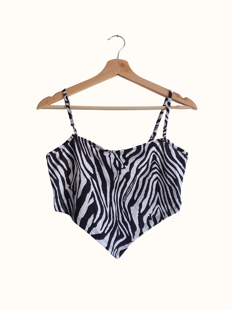 Polera Crop Zebra 1