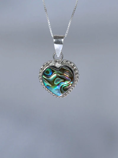 Colgante Corazón Mini Entorchado Abalone