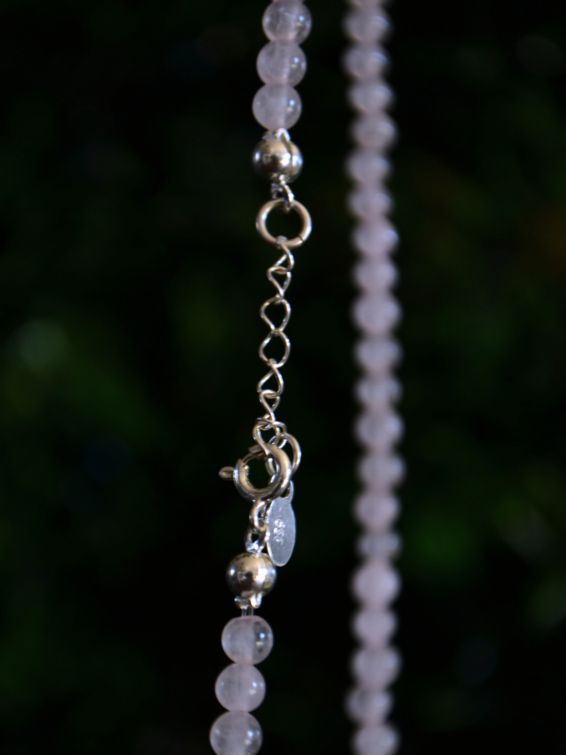 Collar Mostacillas Cuarzo Rosa 4