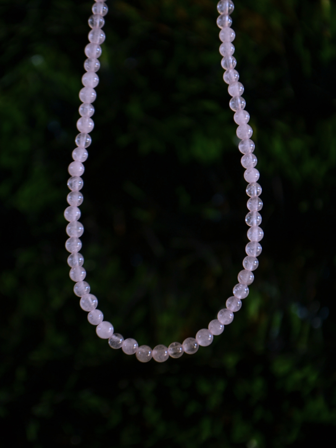 Collar Mostacillas Cuarzo Rosa 2