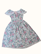Vestido Princesa Floreado Vintage  - Miniatura 1