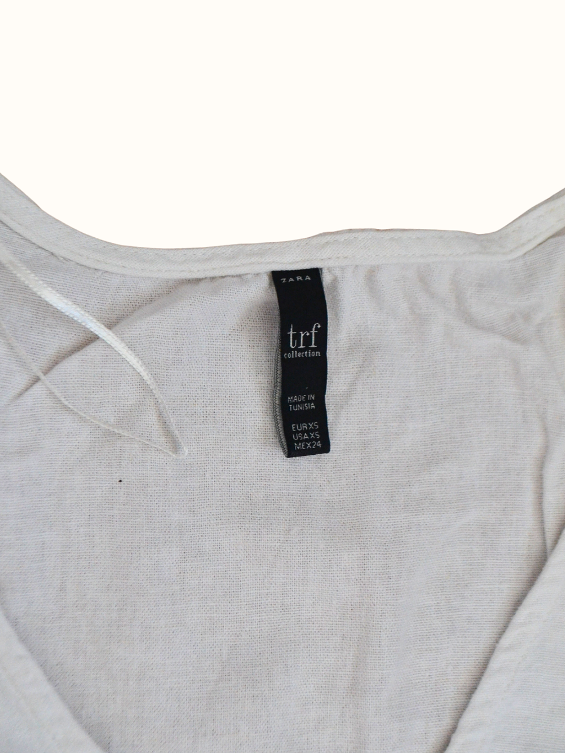 Vestido Blanco de Lino Marca Zara 2