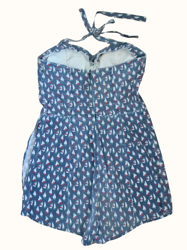 Enterito Vintage Estampado Veleros  3