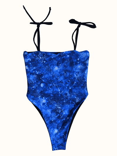 Traje de Baño Reversible Galaxy y Negro