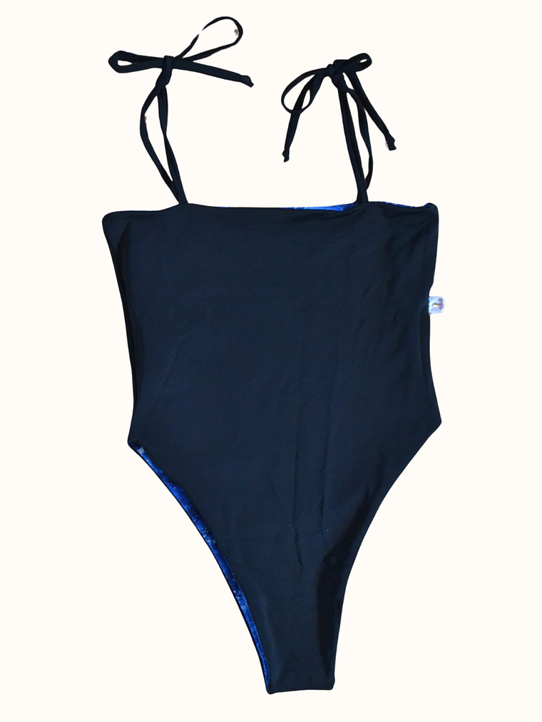 Traje de Baño Reversible Galaxy y Negro 2