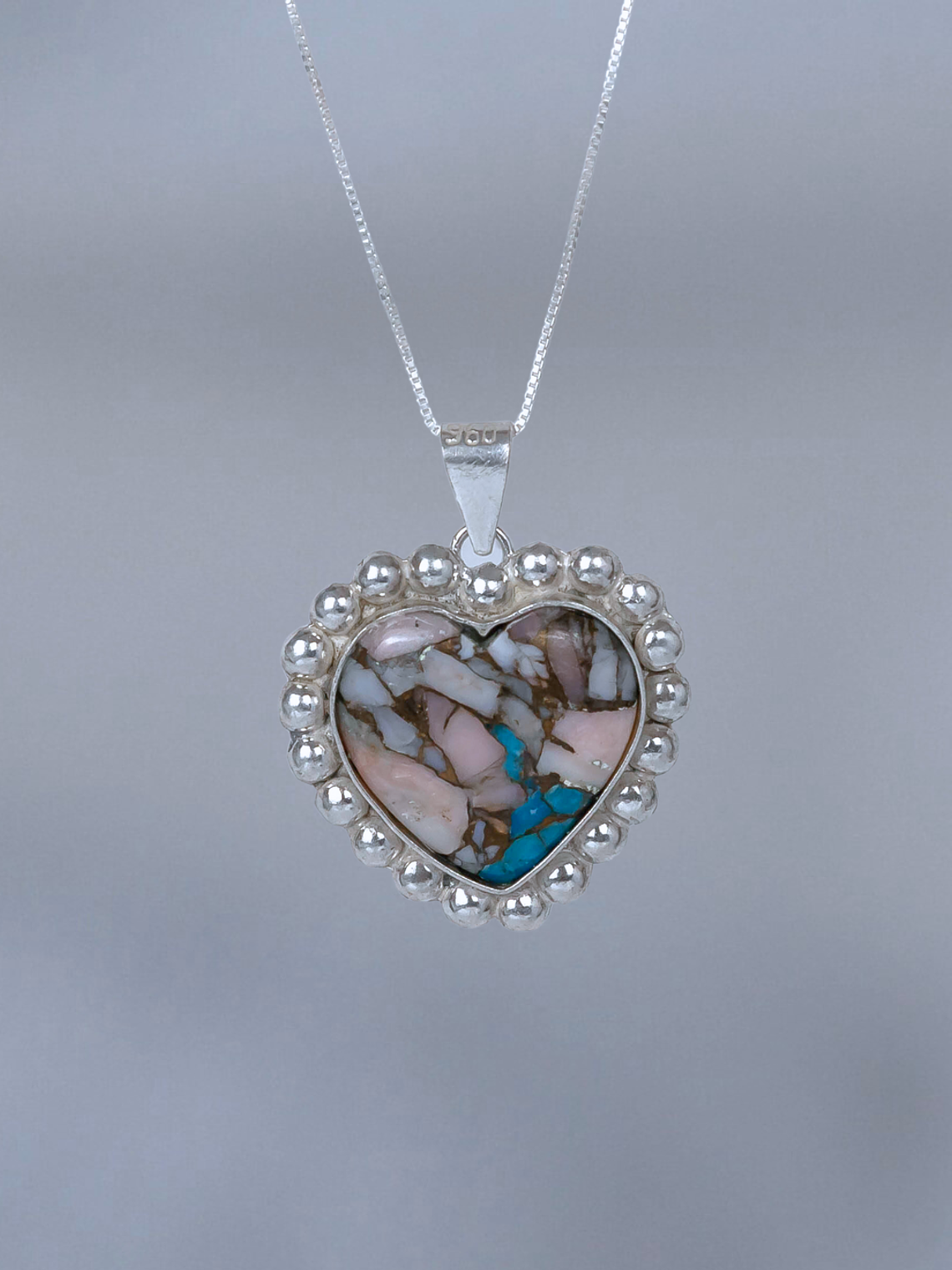 Colgante Corazón Detente Mojave Turquesa 1