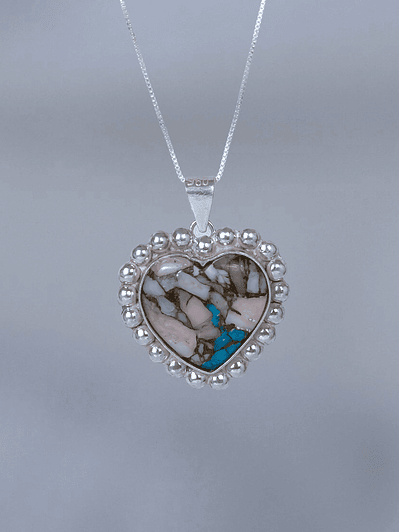 Colgante Corazón Detente Mojave Turquesa