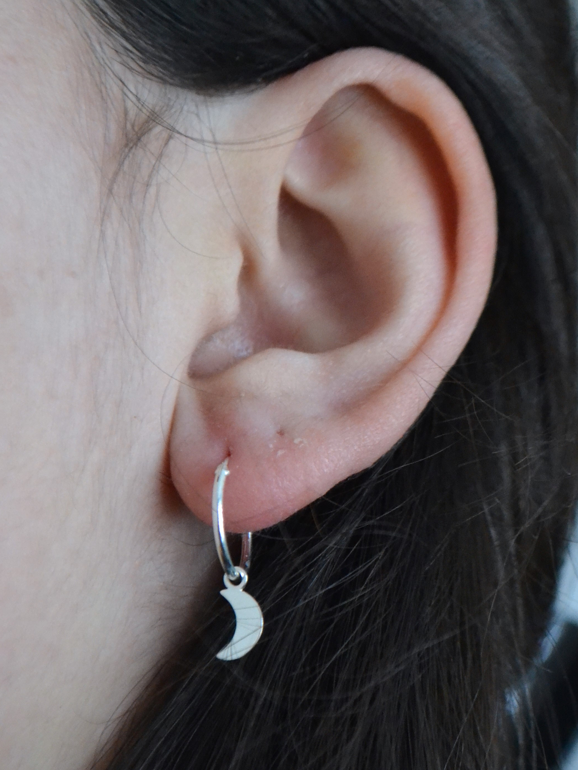 Argollas 12mm Luna Creciente  2