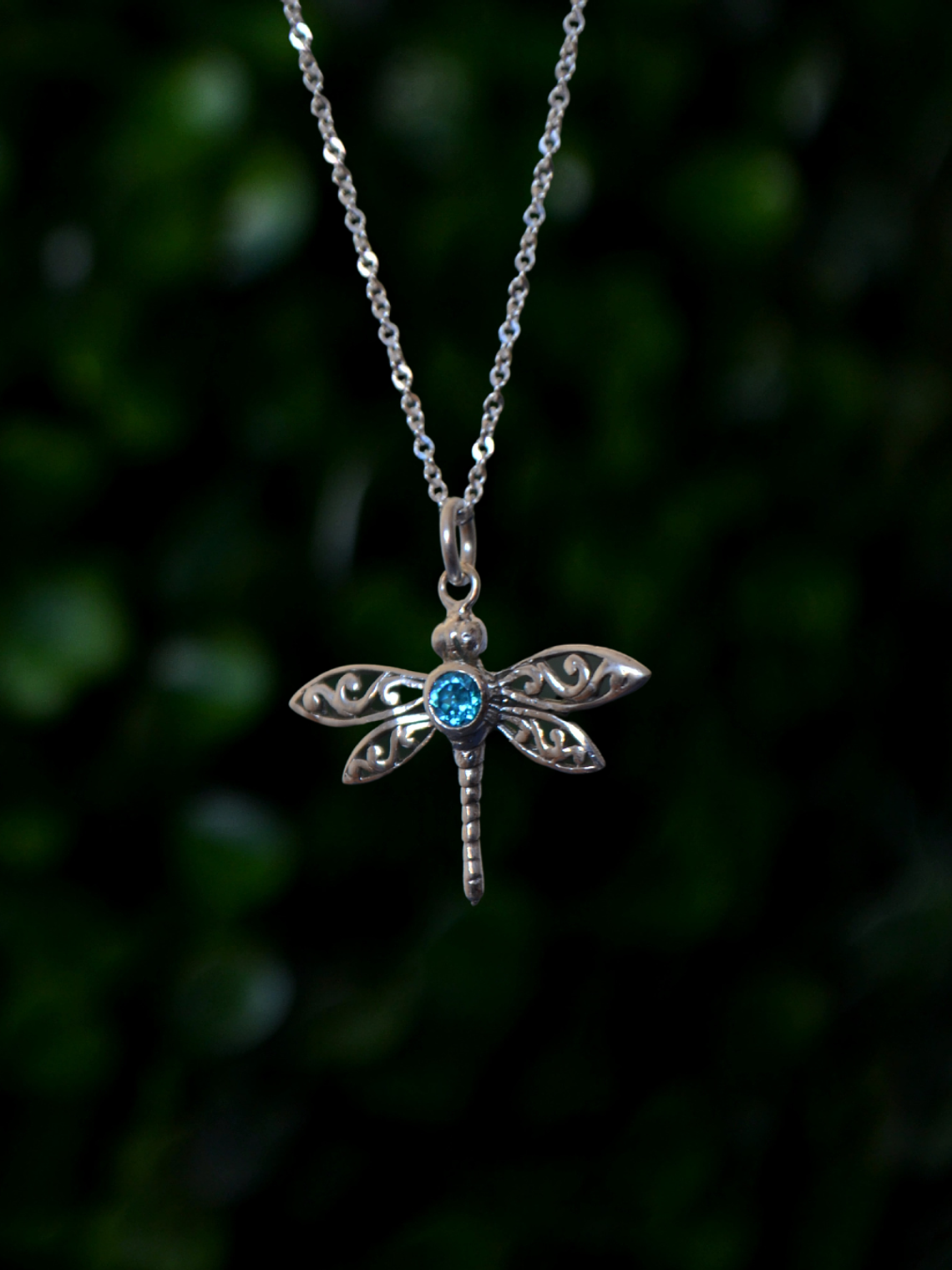 Colgante Libélula Topacio Azul 1