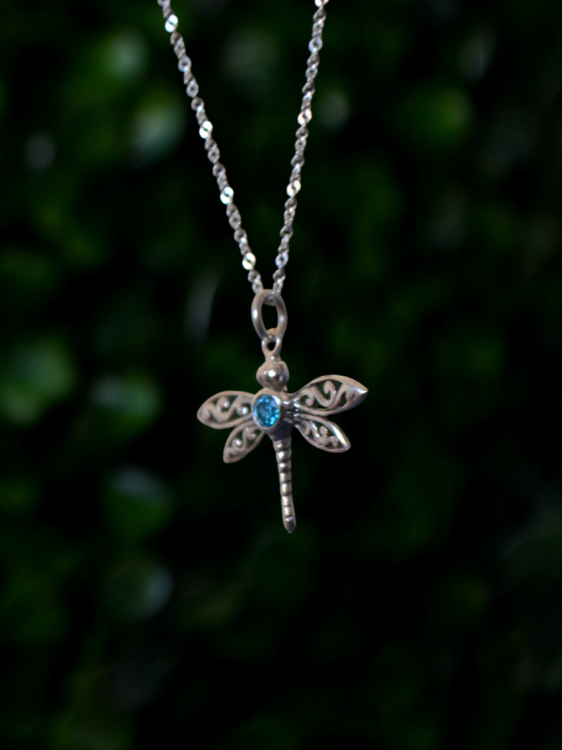Colgante Libélula Topacio Azul 2