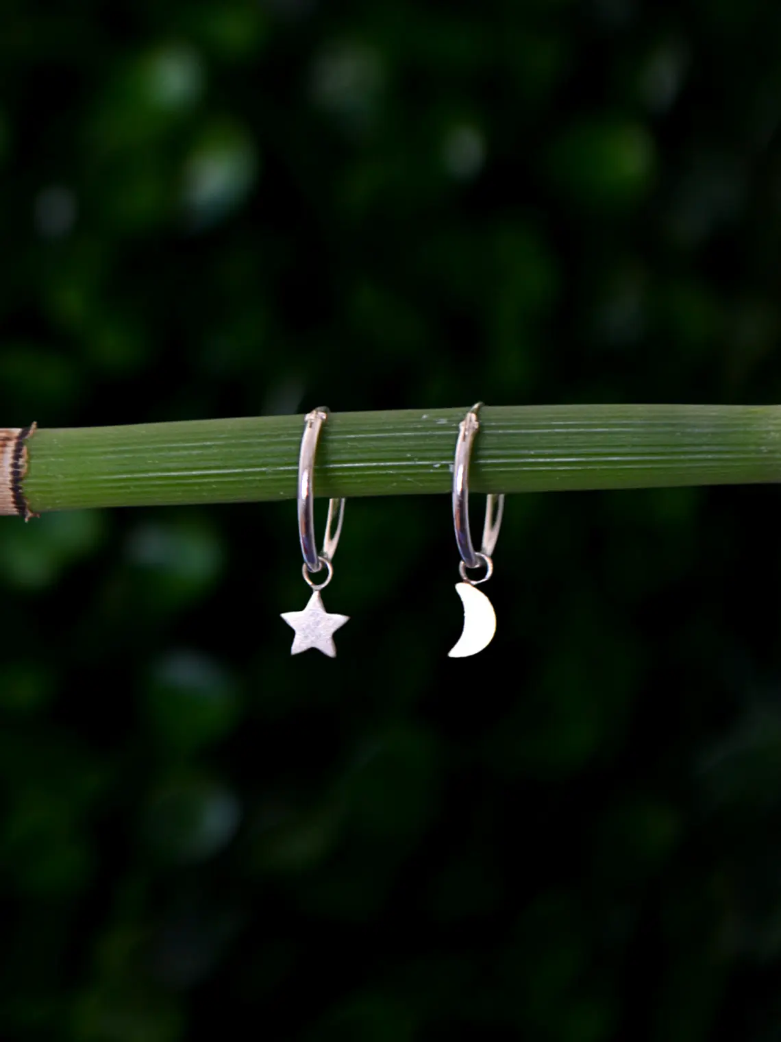 Argollas 12mm Luna y Estrella 1