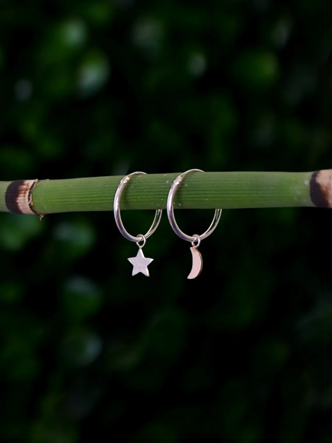 Argollas 12mm Luna y Estrella 2
