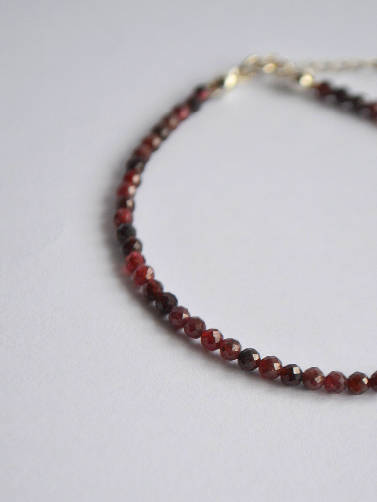 Pulsera Mostacillas Granate 1