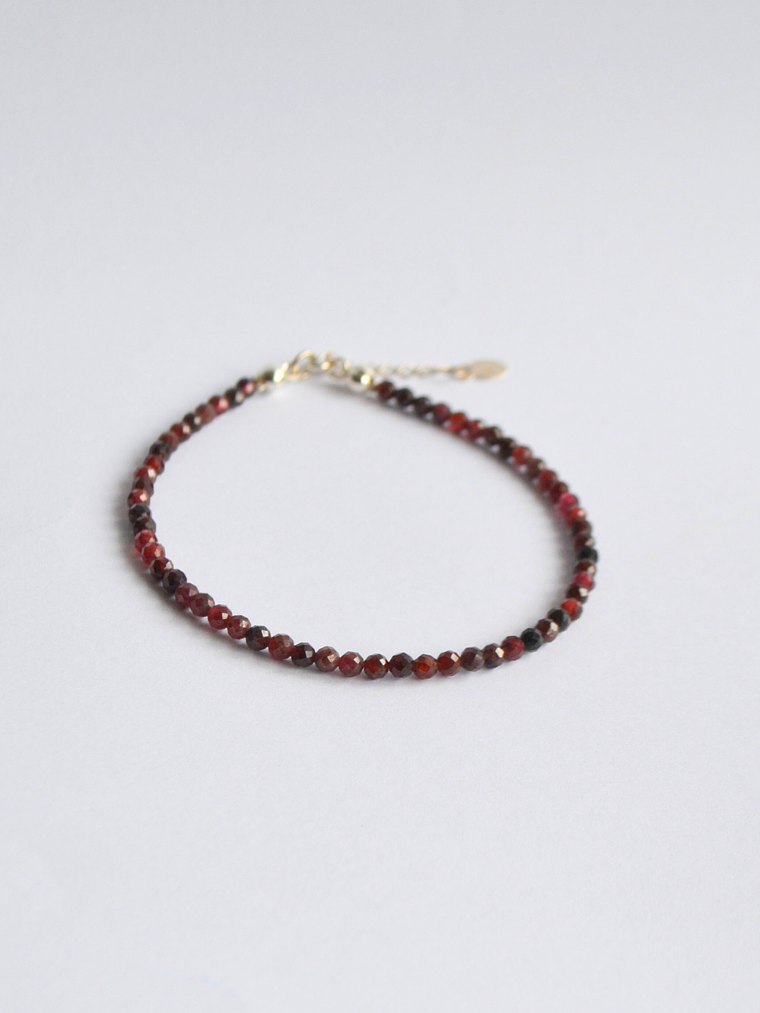 Pulsera Mostacillas Granate 2