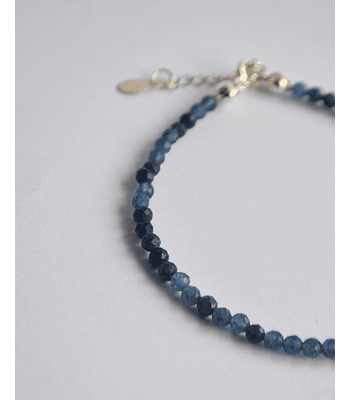 Pulsera Mostacillas Circón Zafiro 