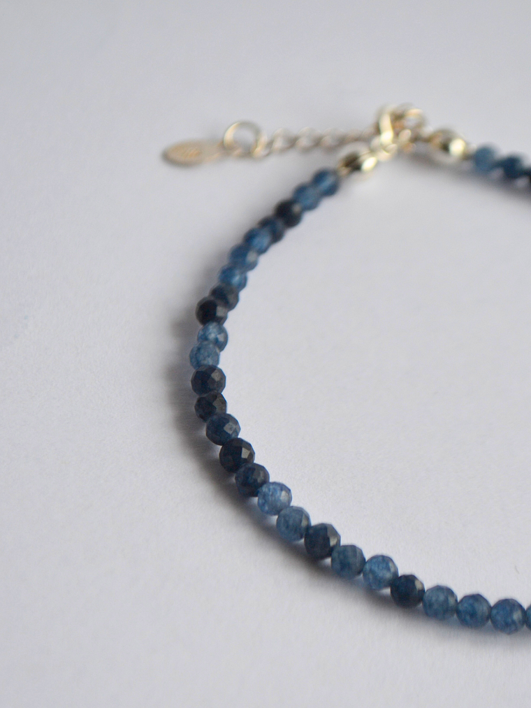 Pulsera Mostacillas Circón Zafiro  1