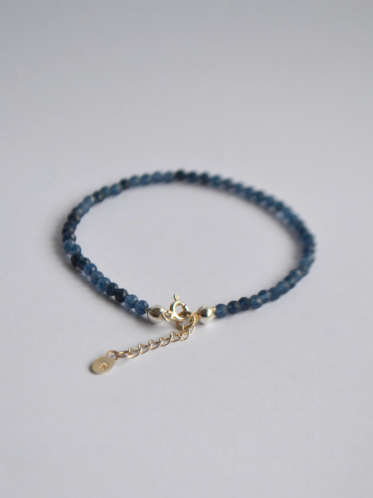 Pulsera Mostacillas Circón Zafiro  2