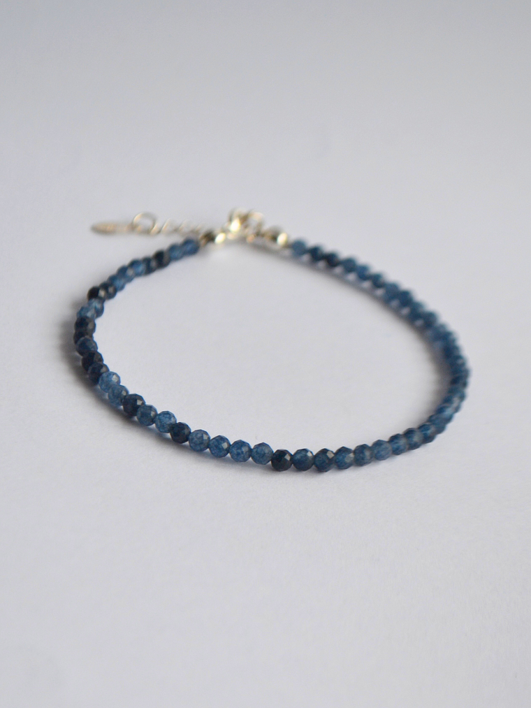 Pulsera Mostacillas Circón Zafiro  3