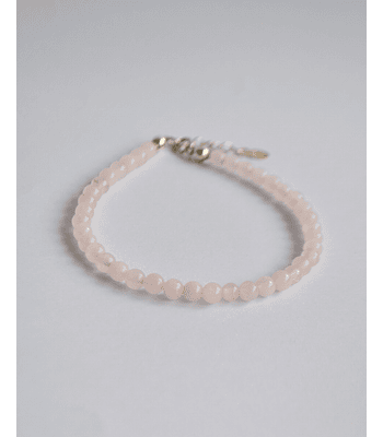 Pulsera Mostacillas Cuarzo Rosa