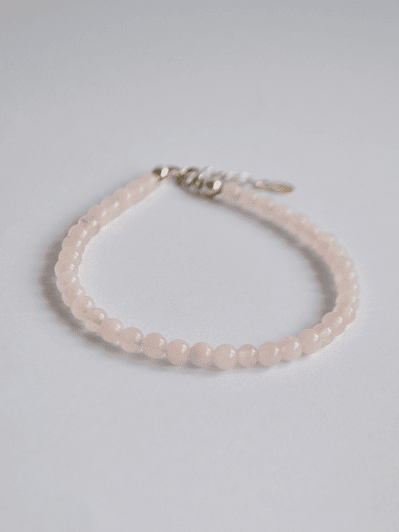 Pulsera Mostacillas Cuarzo Rosa