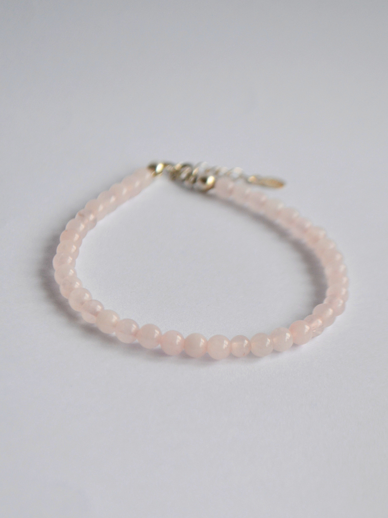 Pulsera Mostacillas Cuarzo Rosa 1