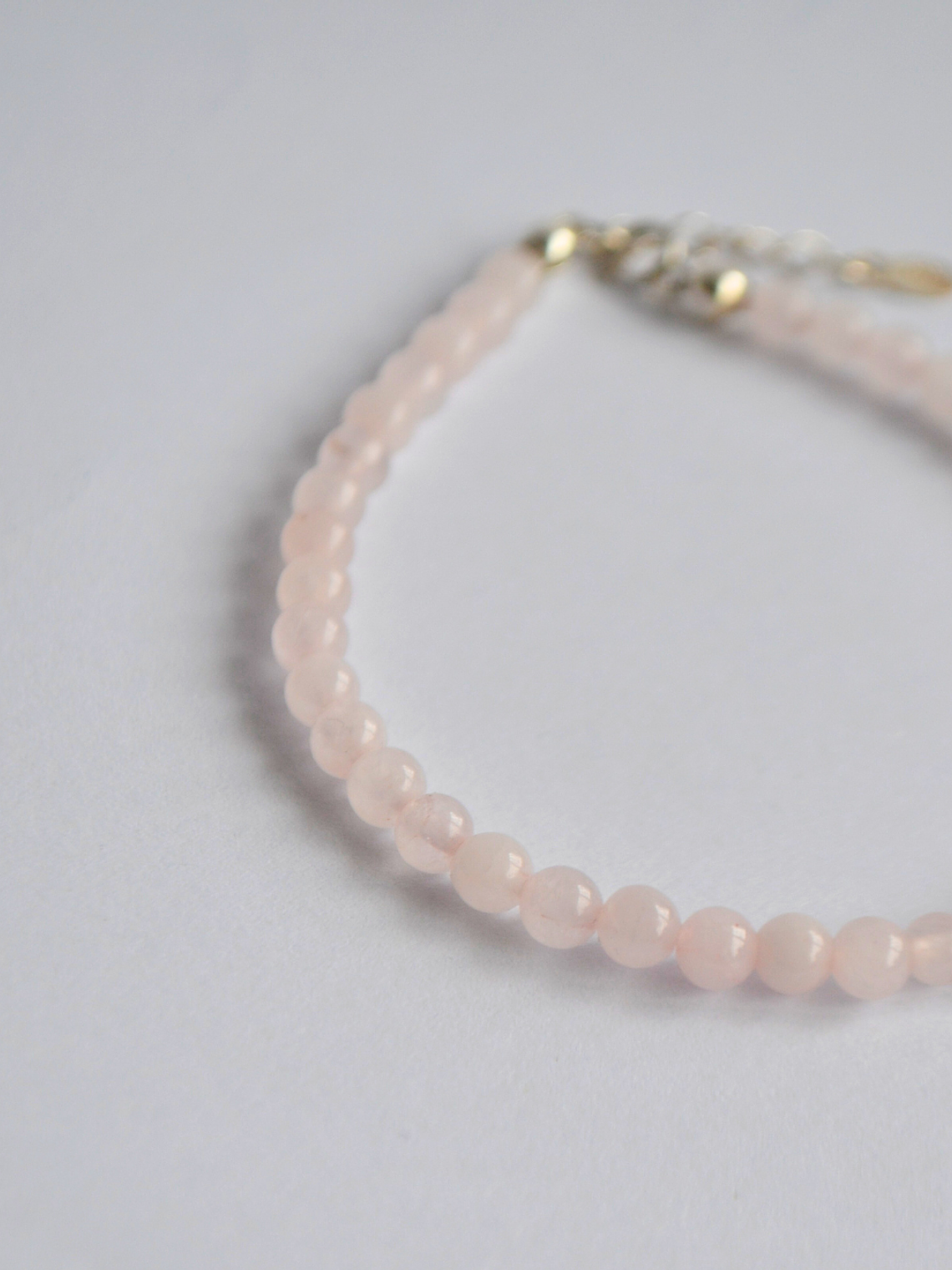 Pulsera Mostacillas Cuarzo Rosa 3