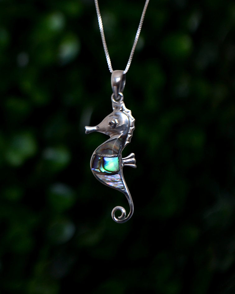 Colgante Caballo de Mar con Abalone