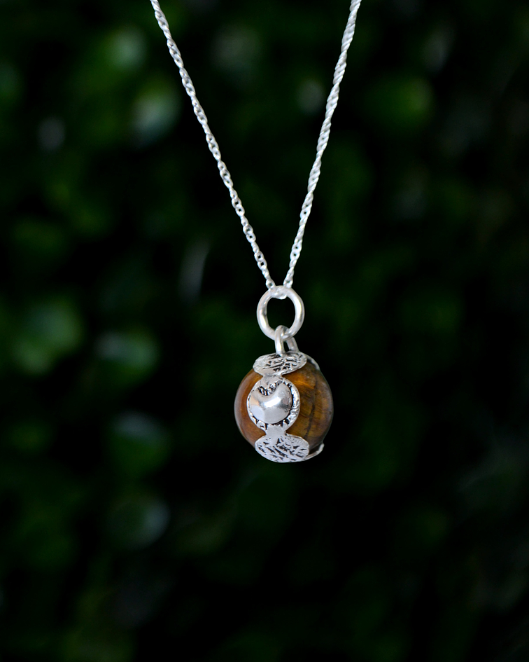 Colgante Mini Esfera Giratoria Ojo de Tigre