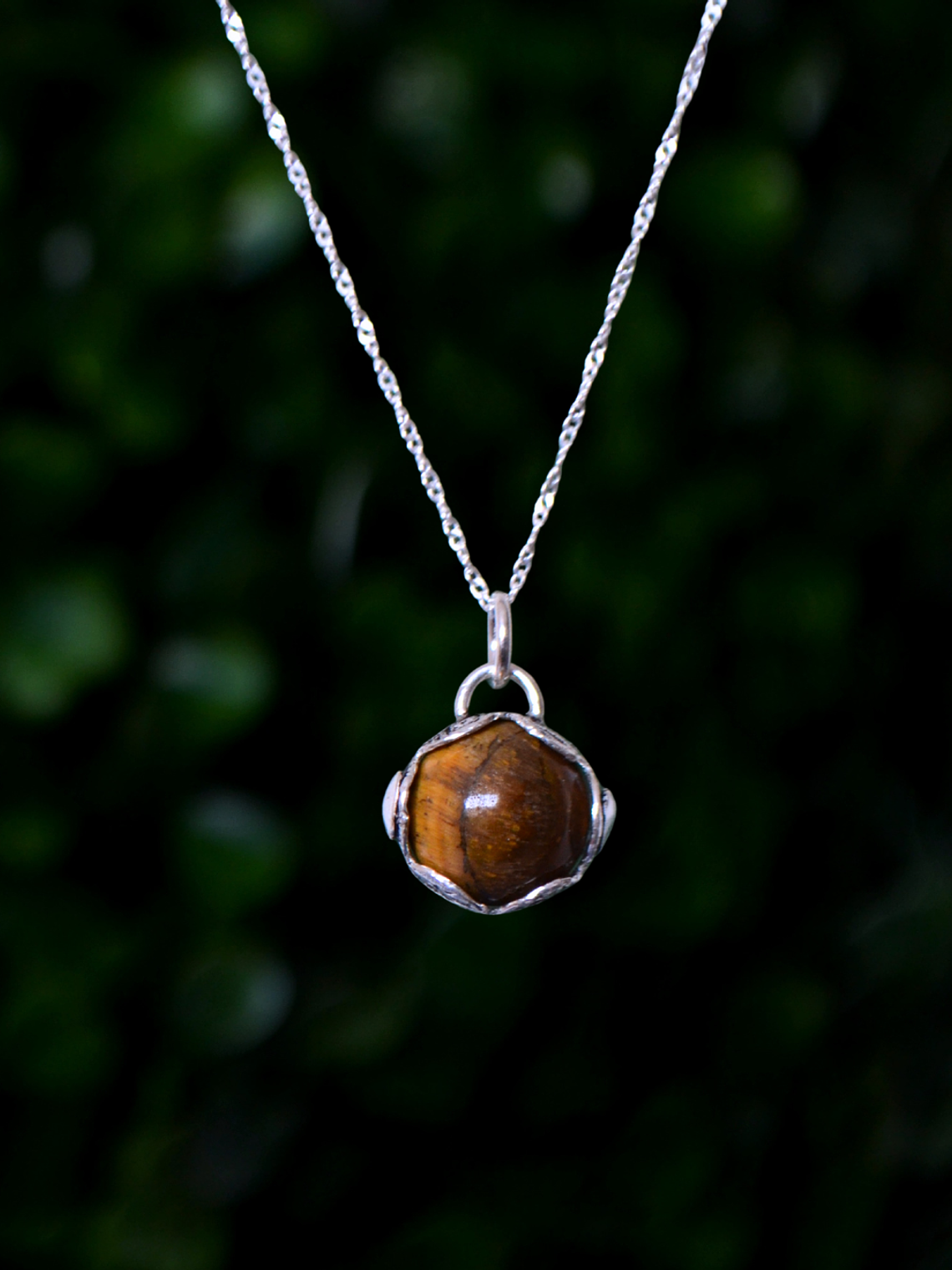 Colgante Mini Esfera Giratoria Ojo de Tigre 2