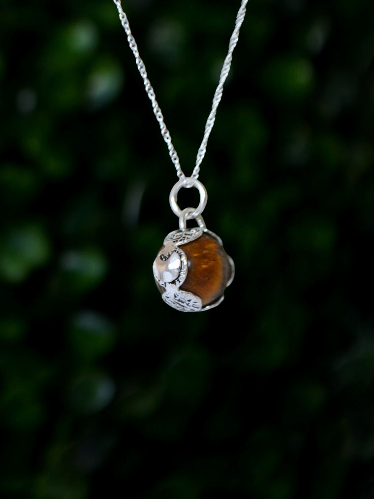 Colgante Mini Esfera Giratoria Ojo de Tigre 3