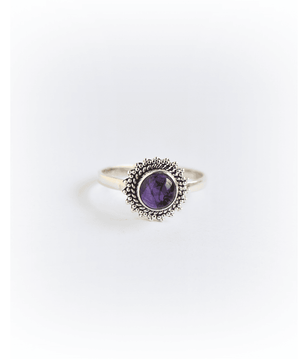 Anillo Sol Piedra Amatista