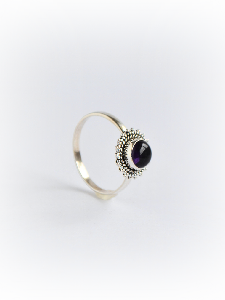 Anillo Sol Piedra Amatista 2