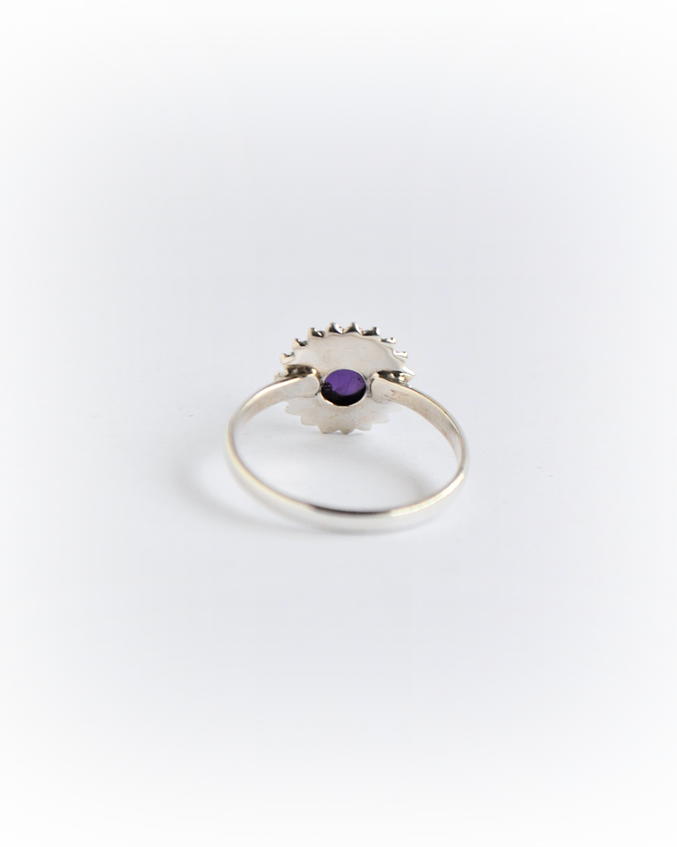 Anillo Sol Piedra Amatista